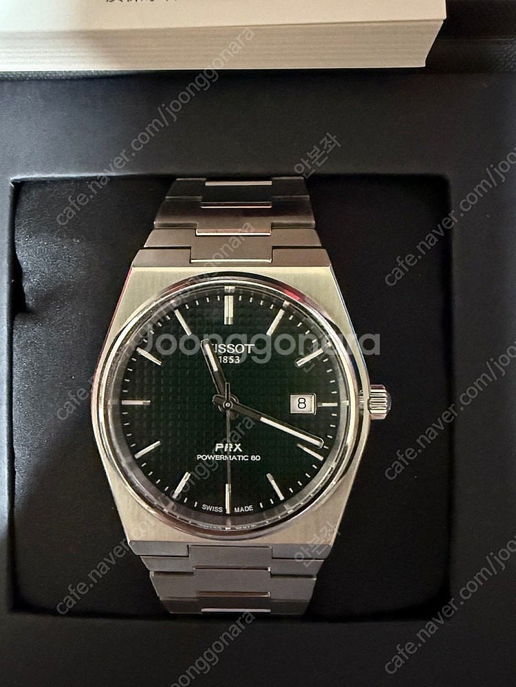 티쏘 PRX 40MM 파워매틱 80 그린판--0