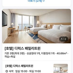 롯데리조트 속초 숙박권 판매합니다 (지류)