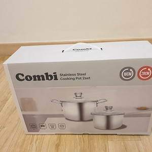 새것) 6.9만원을 3만원에 판매. 이노쿡 콤비 스테인리스 냄비 2종세트(편수18+ 양수20)
