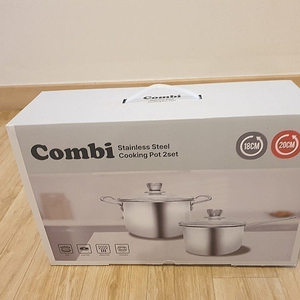 새것) 6.9만원을 3만원에 판매. 이노쿡 콤비 스테인리스 냄비 2종세트(편수18+ 양수20)