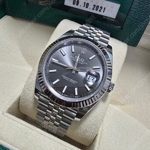 (급매)데이저스트 다크로듐 쥬 빌레 126334 팝니다. 41mm 바 인덱스 이미지