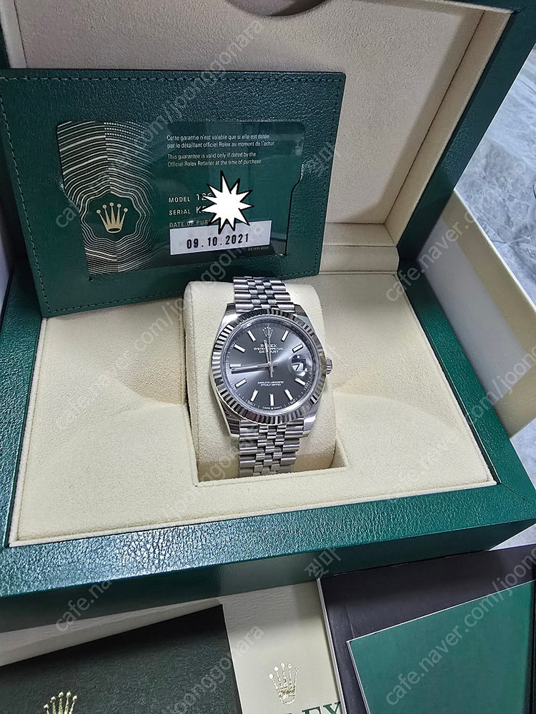 (급매)데이저스트 다크로듐 쥬 빌레 126334 팝니다. 41mm 바 인덱스 이미지