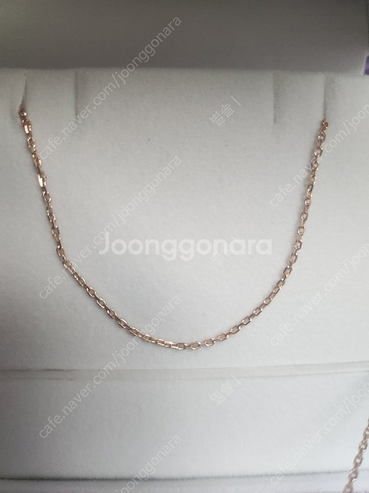 14k 각줄 로즈골드 5푼 42cm--0