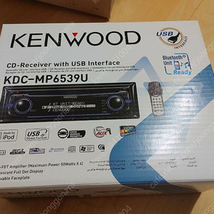 고급형 캔우드 1딘 카오디오 KDC-MP6539U CD, USB [FULL 도트 매트릭스, 미개봉, 미사용 신품 10만원 택포]