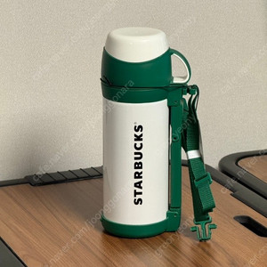 스타벅스 FFW 보온병 1000ml 흰초 바주카포 써모스 새제품.