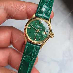 [정품] 롤렉스 여성용 데이저스트 헐크 그린 18K 옐로우골드 금통 (Rolex Datejust Hulk Green 18K Solid Gold Women's)