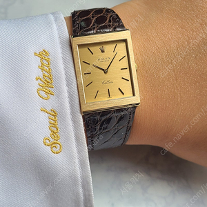 [정품] 롤렉스 셀리니 점보 탱크 옐로우골드 18K 금통 빈티지 (Rolex Cellini Tank Square 18K YG Vintage)