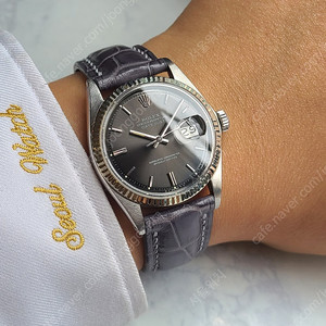 [정품] 롤렉스 데이저스트 36 고스트 그레이 다이얼 엘리게이터 가죽 빈티지 (Rolex Datejust 36 Ghost Grey Leahter)