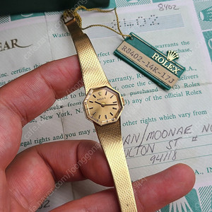 [정품] 롤렉스 옥타곤 옐로우골드 금통 빈티지 여성용 미사용 1983년 (Rolex Octagon Gold)