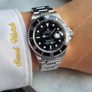 [정품] 롤렉스 서브마리너 블랙 데이트 후기형 솔리드 앤드링크 (Rolex Submariner Black Date Solid Endlinks)