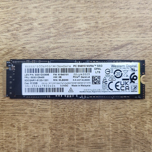 웨스턴디지털 웬디 WD SN810 M.2 2280 NVMe SSD 512GB 택포 판매합니다