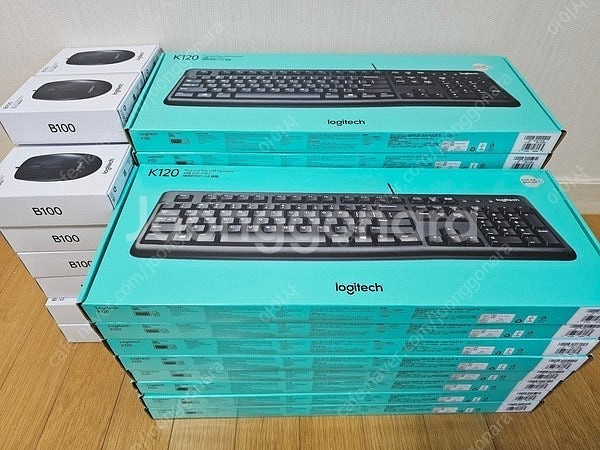 로지텍 키보드(K120) 마우스(B100) 미개봉 새제...--0