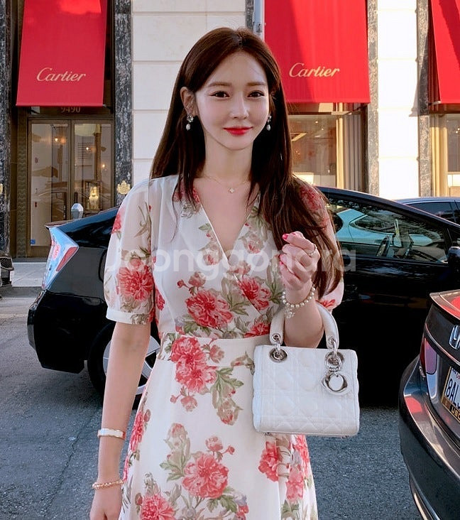 [민스샵] 플라워 롱원피스 (새상품)--8