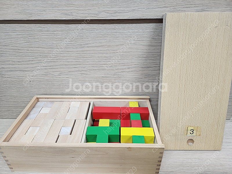 [새제품] 원목 목각 블록 교구 4세트...영재 교육 ...--5