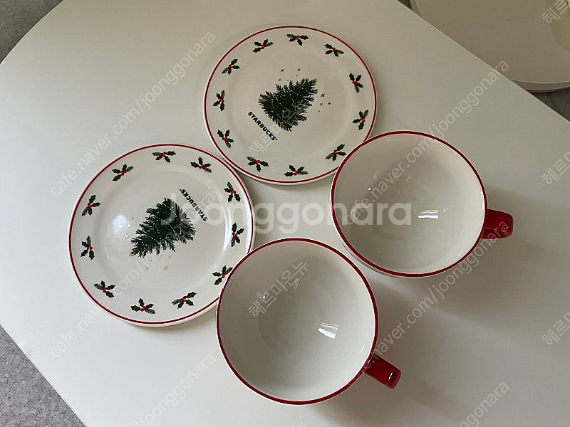 2021 스타벅스 크리스마스 머그 앤 소서 찻잔세트 2p--0