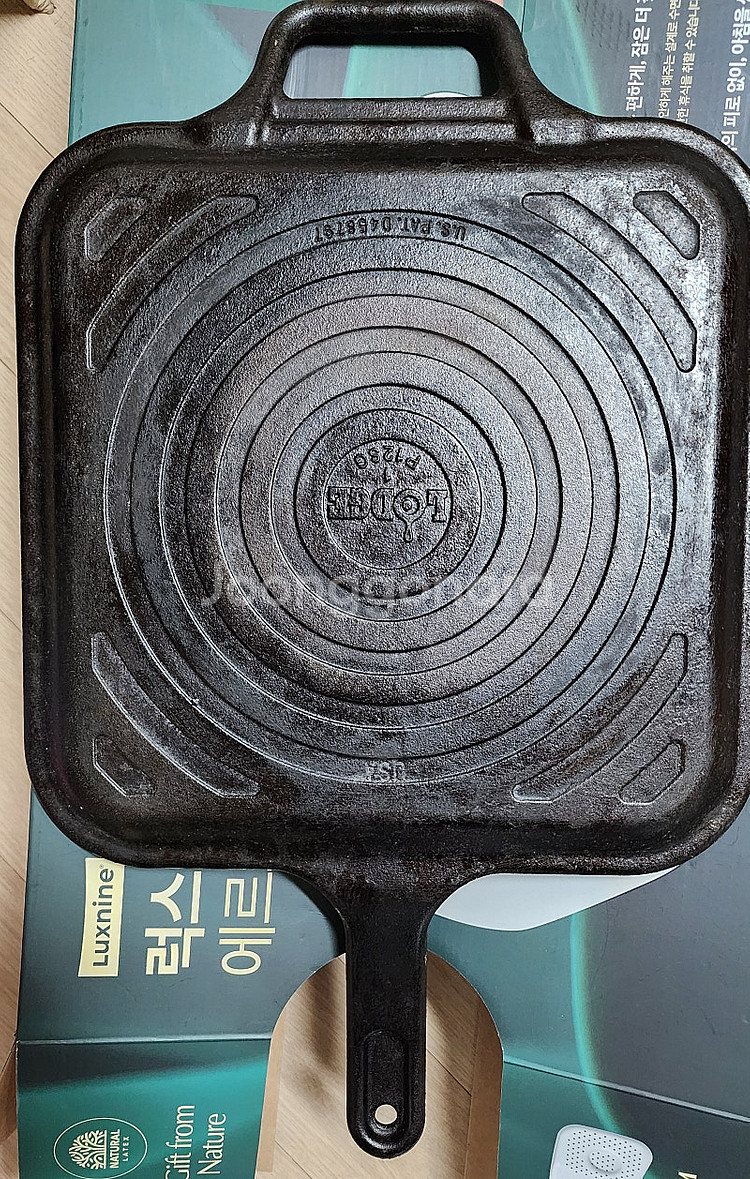롯지 프로로직 무쇠 사각 그리들 12인치 30cm--2