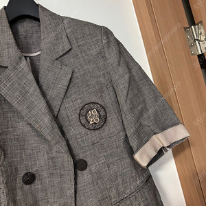 린넨 반팔 자켓 하객룩 출근룩 타임마인랑방스타일 올드머니룩 이미지