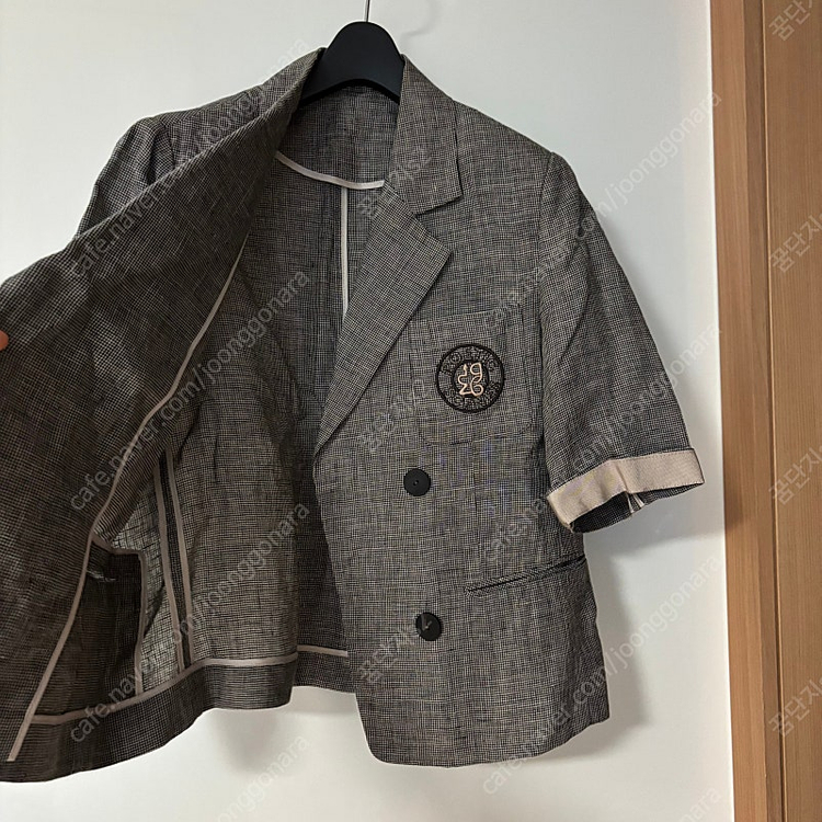 린넨 반팔 자켓 하객룩 출근룩 타임마인랑방스타일 올드머니룩 이미지