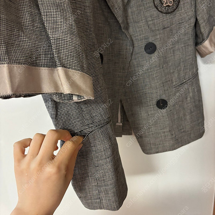 린넨 반팔 자켓 하객룩 출근룩 타임마인랑방스타일 올드머니룩 이미지