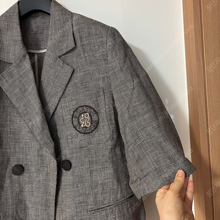 린넨 반팔 자켓 하객룩 출근룩 타임마인랑방스타일 올드머니룩 이미지