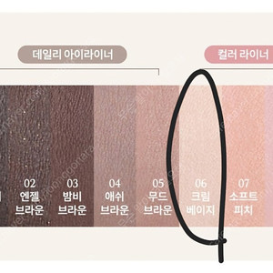 데이지크 무드 슬림 라이너 06 크림 베이지 아이라이너 봄웜여쿨 갈웜겨쿨