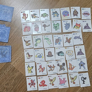 포켓몬 띠부씰 50장(미개봉 12장), 기타 3장