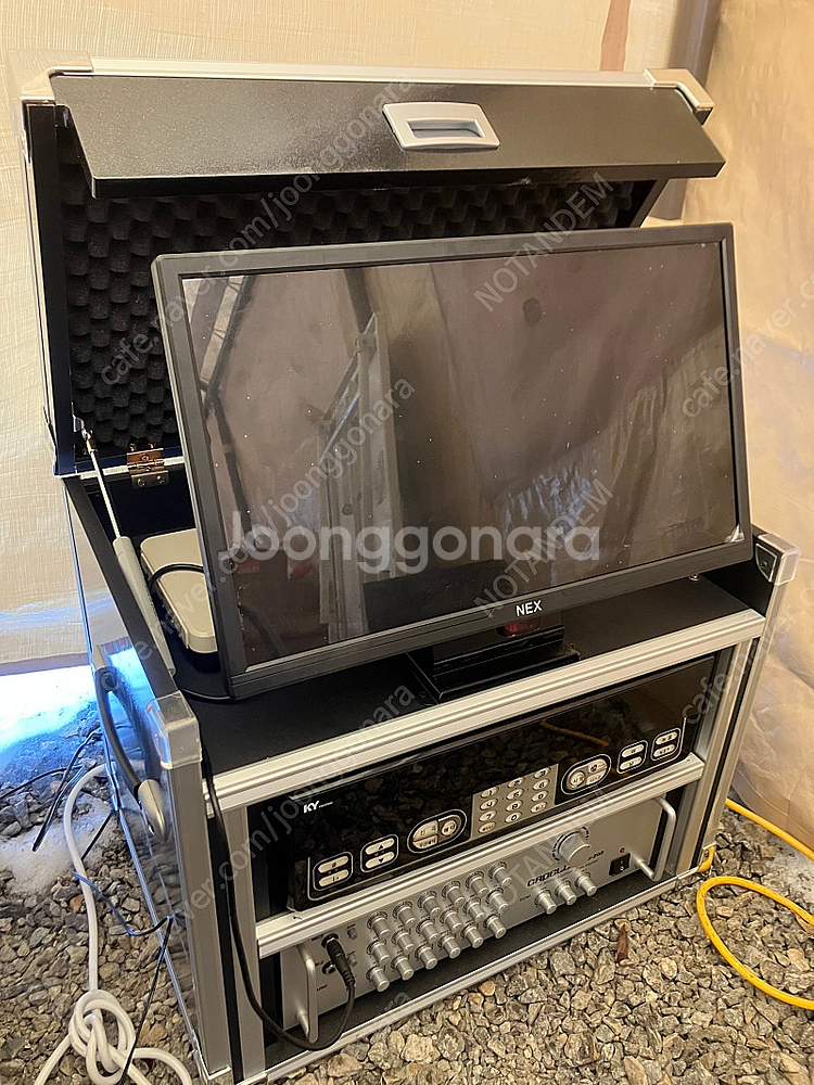 캠핑카 노래방 엠프 모니터 무선마이크 세트--2
