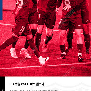 FC서울vsFC바르셀로나 2등석 C 2매