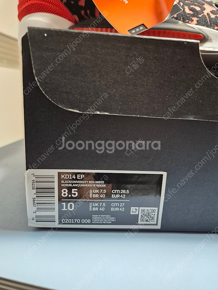 나이키농구화 KD14 검빨 (265mm) 새상품--3