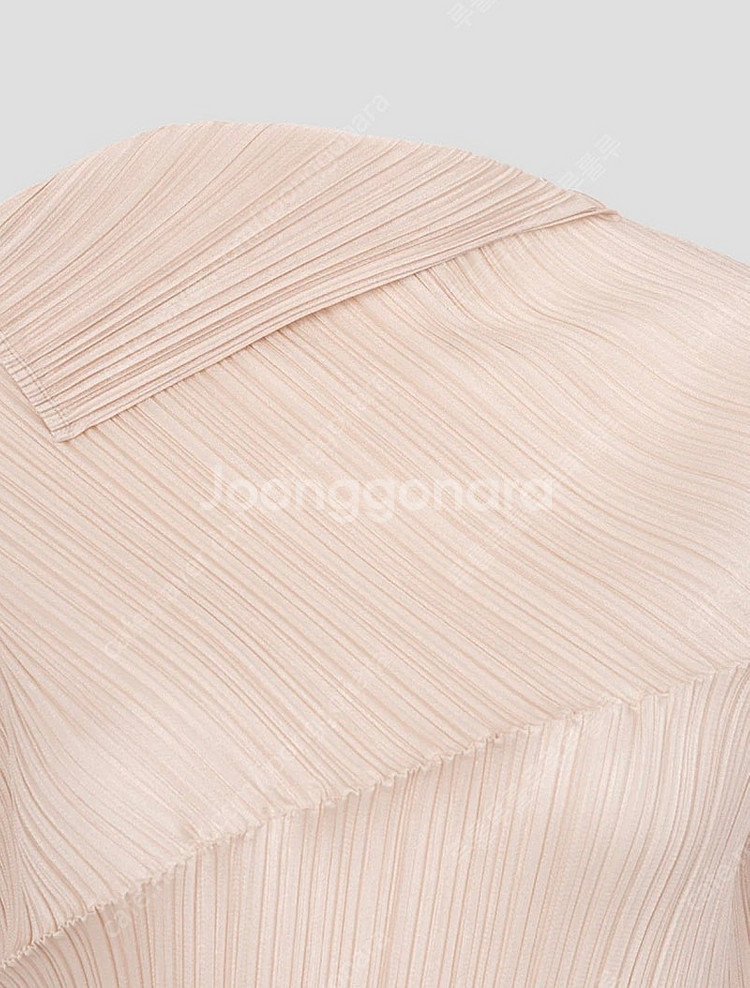 이세이미야케 플리츠플리즈 리프 탑 라이트베이지 F--2