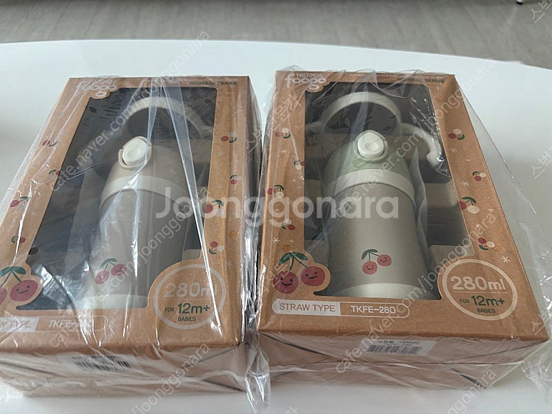써모스 푸고 뉴트럴 유아 빨대컵 280ml 베이지, 그...--0