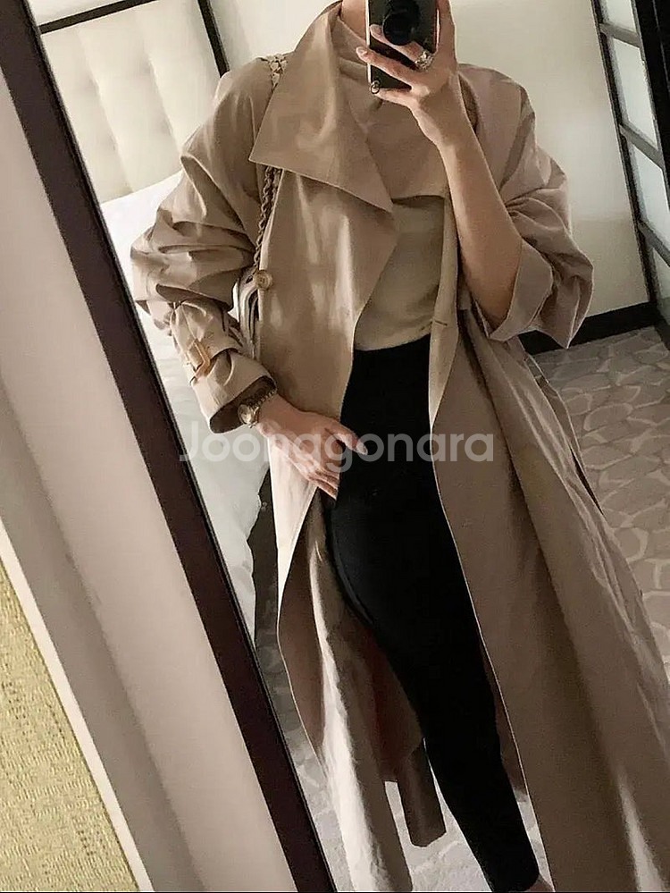 [가격내림] 바이씨니 제작 하이넥 트렌치 베이지 Fre...--2