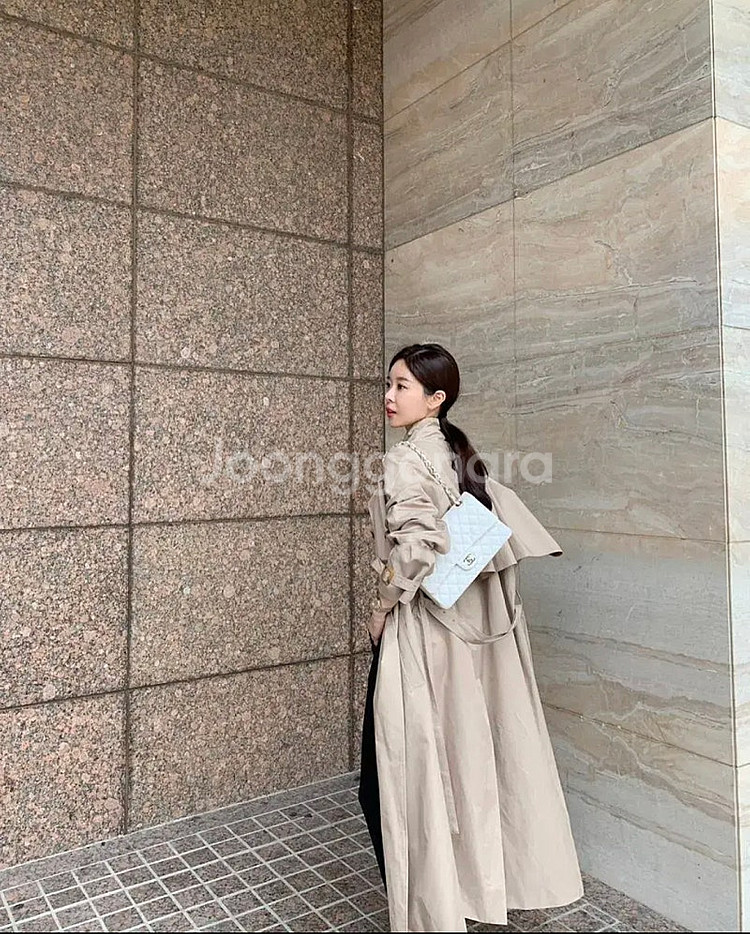 [가격내림] 바이씨니 제작 하이넥 트렌치 베이지 Fre...--4