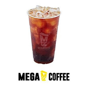 메가커피 ice아메리카노 ->1500원 (수량다수) 메뉴변경가능