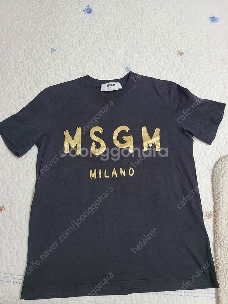 MSGM 밀라노 블랙 반팔티--0