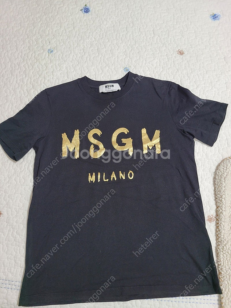 MSGM 밀라노 블랙 반팔티--1