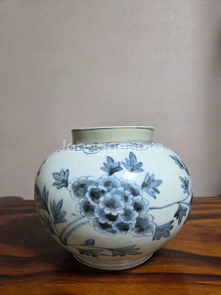 골동품 조선시대 후기 분원 관요사기 청화백자 ‘(洞) ...--0