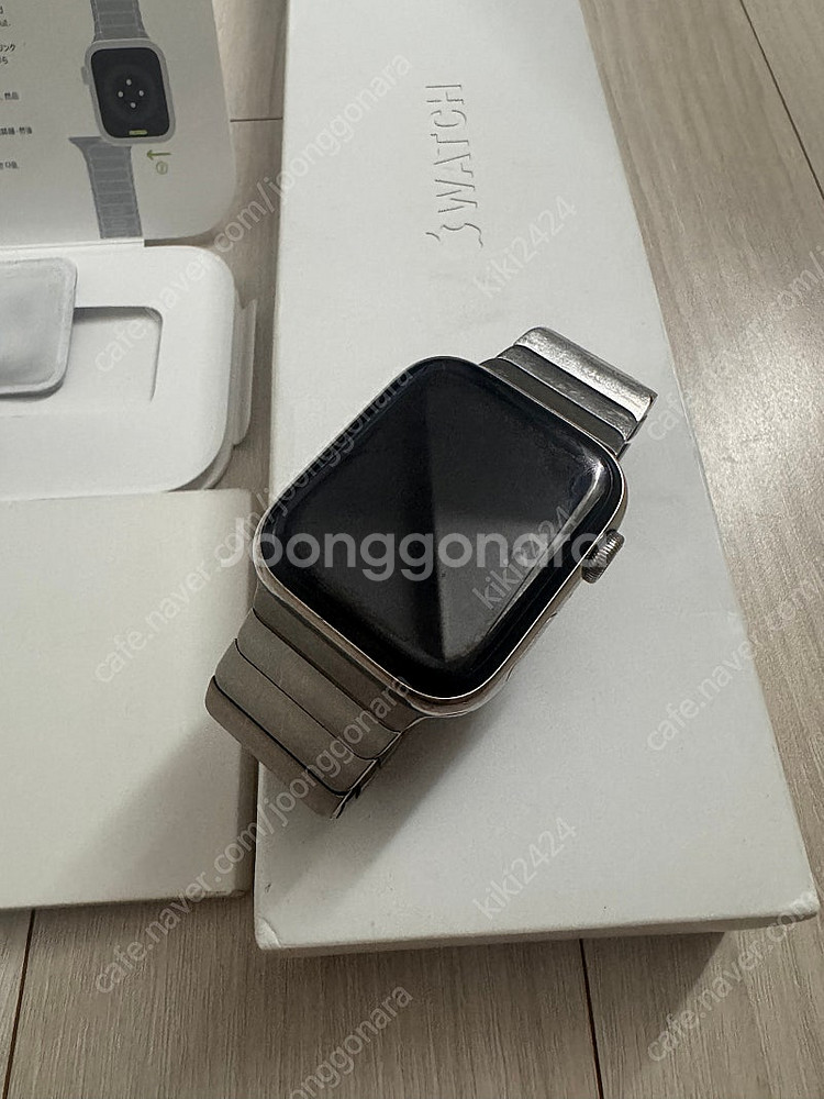 애플워치6 스테인리스스틸44mm 셀룰러+정품링크브레이슬...--1
