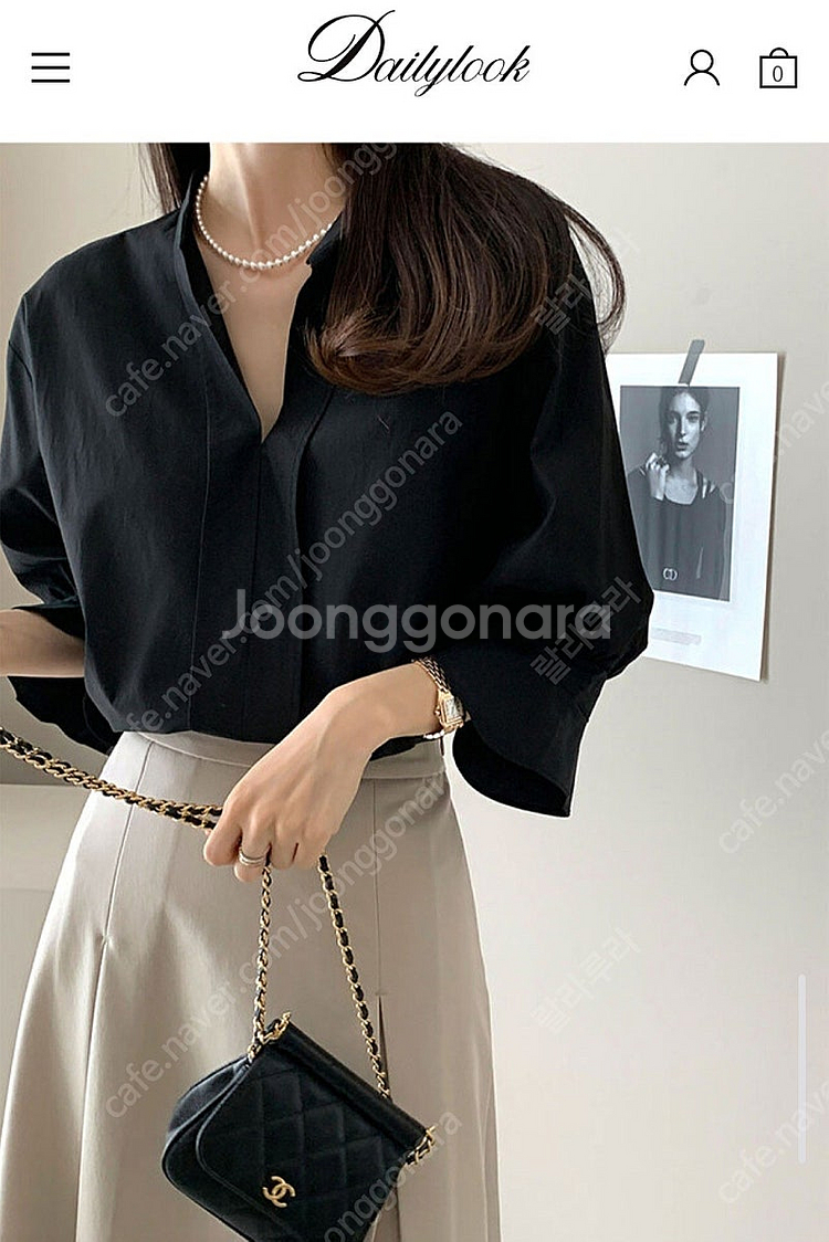 데일리룩 브이벌룬블랑 셔츠--0