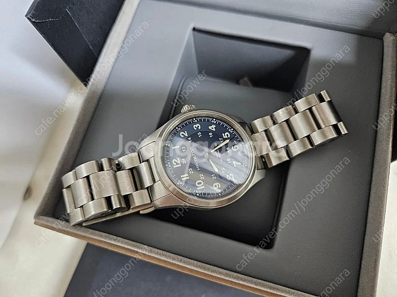해밀턴 카키필드 오토 티타늄 38mm 청판--5