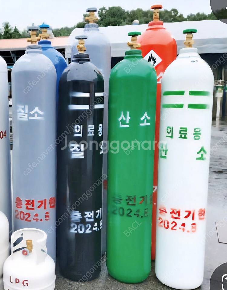 산소, 질소, 알곤, 탄산가스 등 고압용기 매입합니다--0