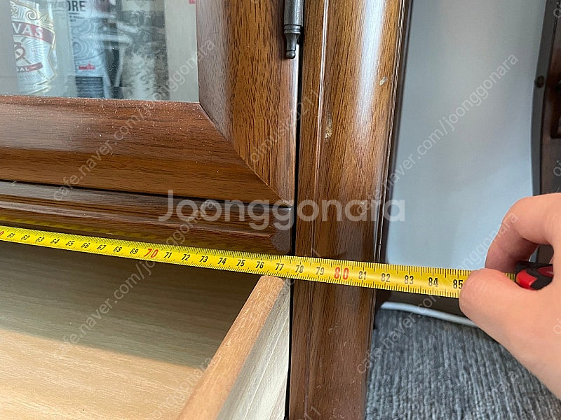 빈티지 원목 그릇장--7