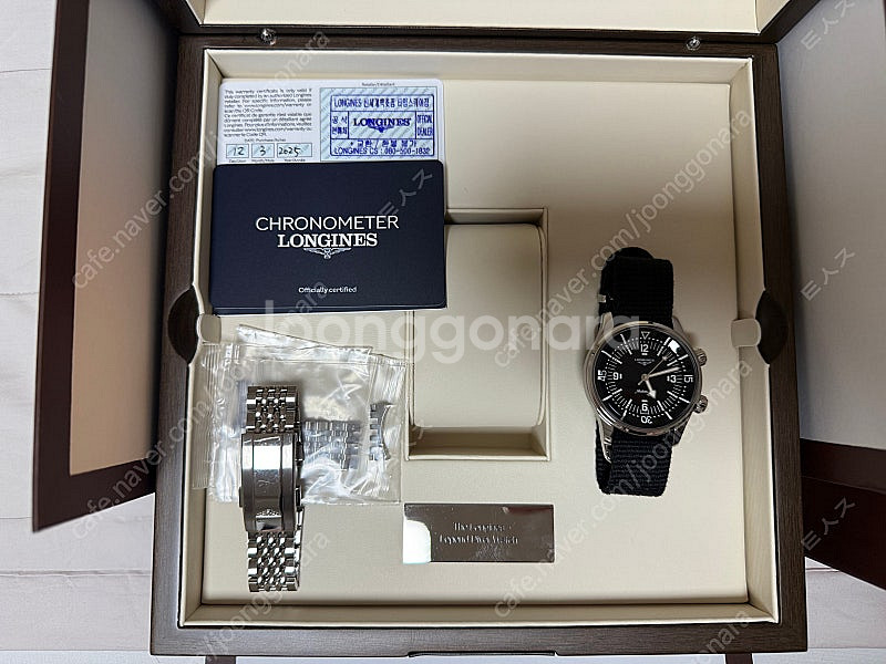 론진 레전드다이버 39mm 검판 팝니다--0