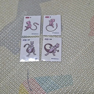 포켓몬 띠부씰 뮤,뮤츠 4종