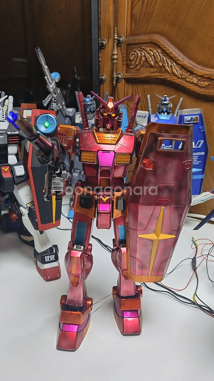 메가급 RX-78-2 건담 레드코팅led도색 & 메가급...--0