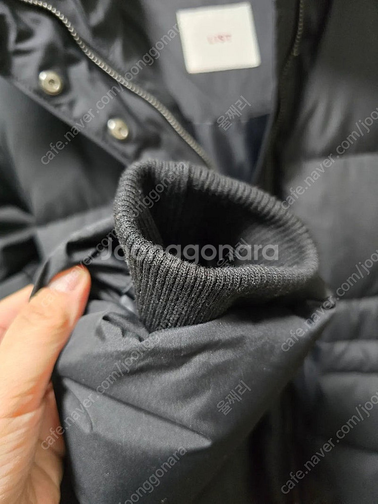 리스트 덕다운 폭스퍼 벨티드 숏패딩 55--3