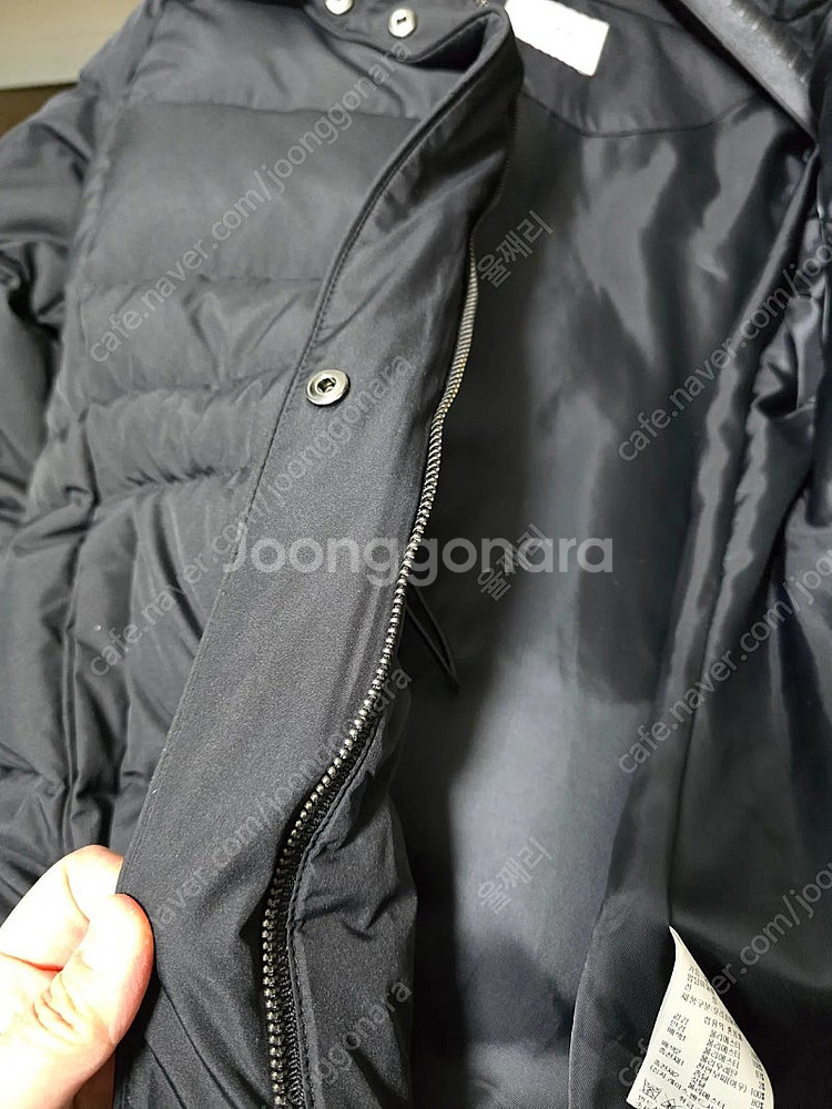 리스트 덕다운 폭스퍼 벨티드 숏패딩 55--9