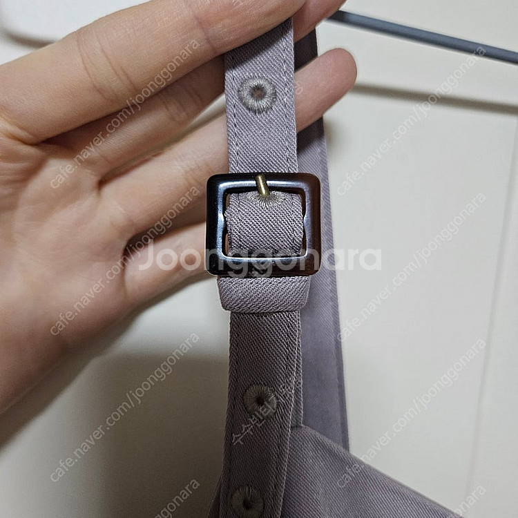 나이스클랍 연보라 버클장식 포켓 뷔스티에 원피스--2