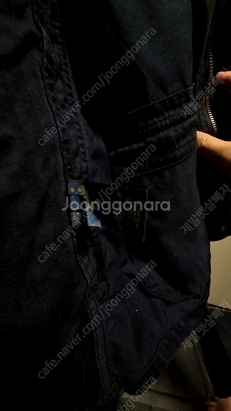 폴로 네이비야상자켓 S사이즈 어깨 44 총장 66 네고...--2