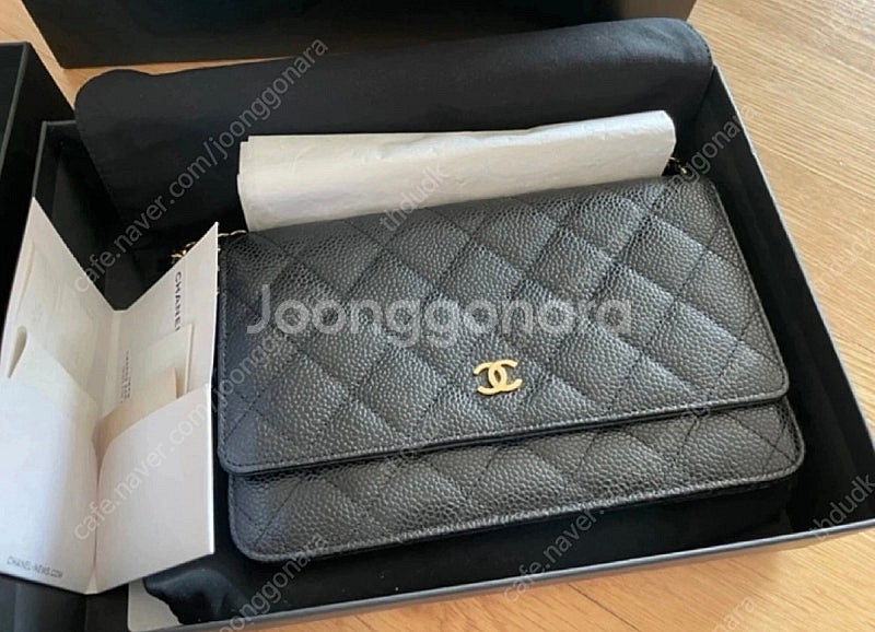 샤넬 woc 캐비어 금장--0
